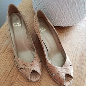 Stuart Weitzman Cork woven espadrille 8.5
